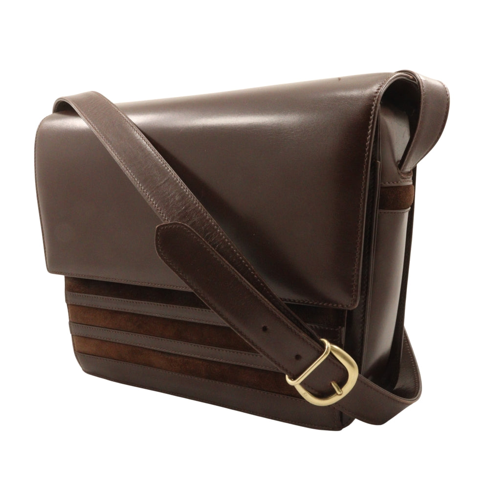 GUCCI Shoulder Bag 001.109.1314 Calfskin, suede Brown Old Gucci Women