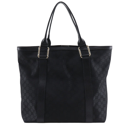GUCCI Tote Bag 341536 Nylon canvas black outlet GG Women