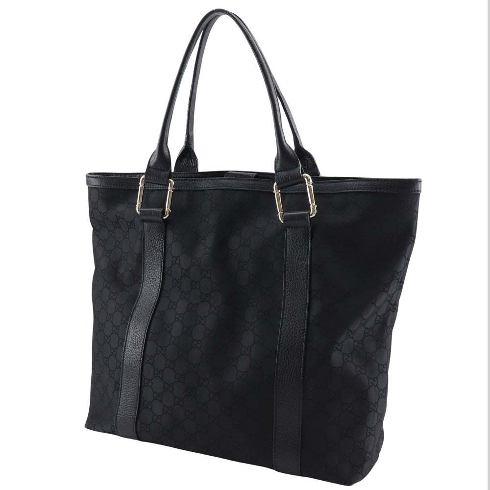 GUCCI Tote Bag 341536 Nylon canvas black outlet GG Women