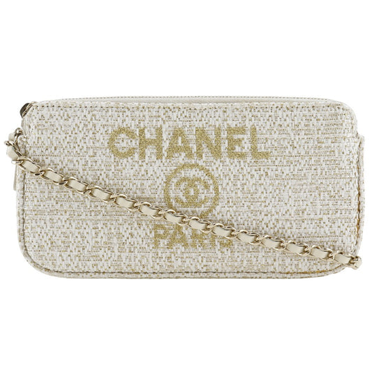 Chanel Tweed Deauville Chain Shoulder Bag A84415