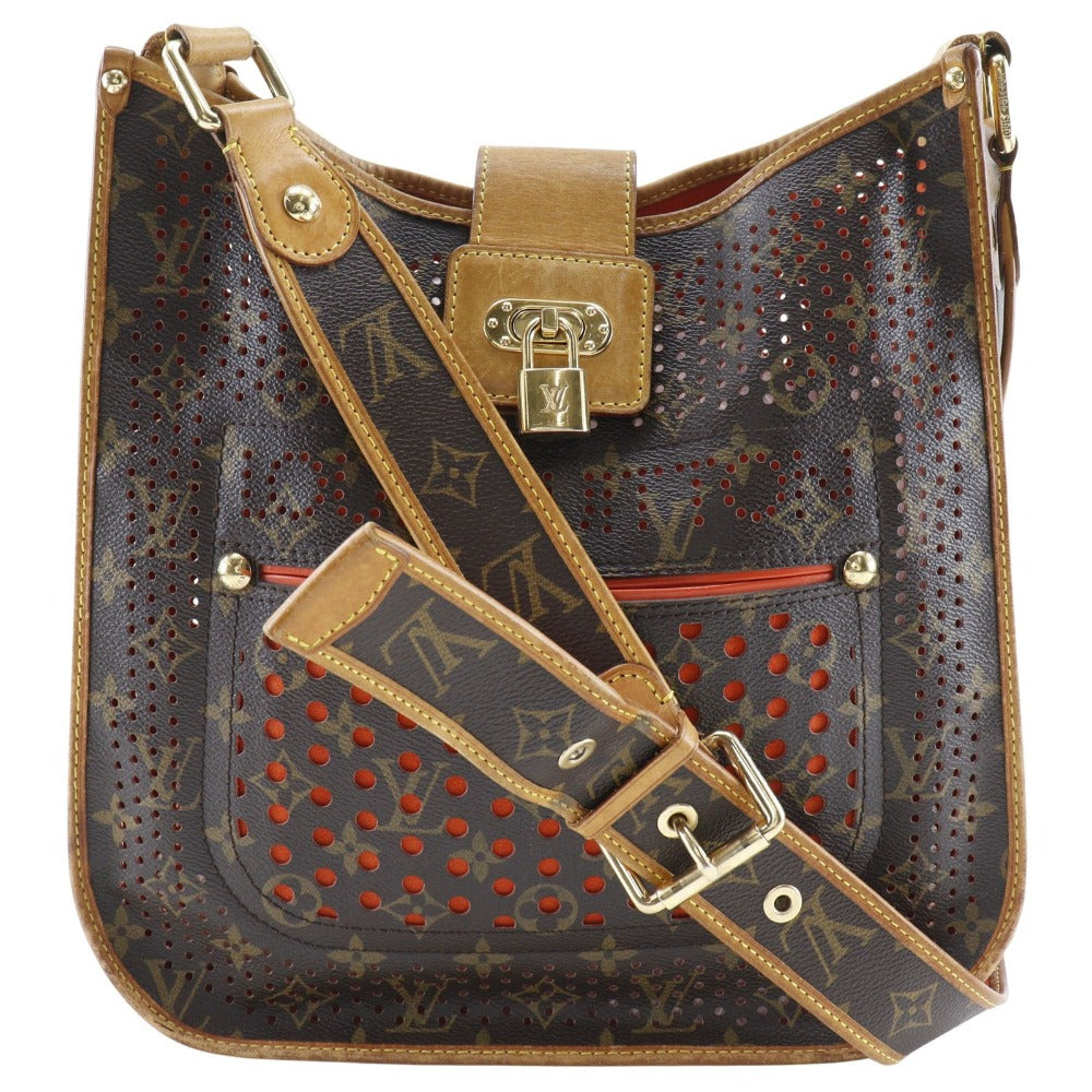 LOUIS VUITTON Shoulder Bag Monogram Perfo Brown / orange Musette Women