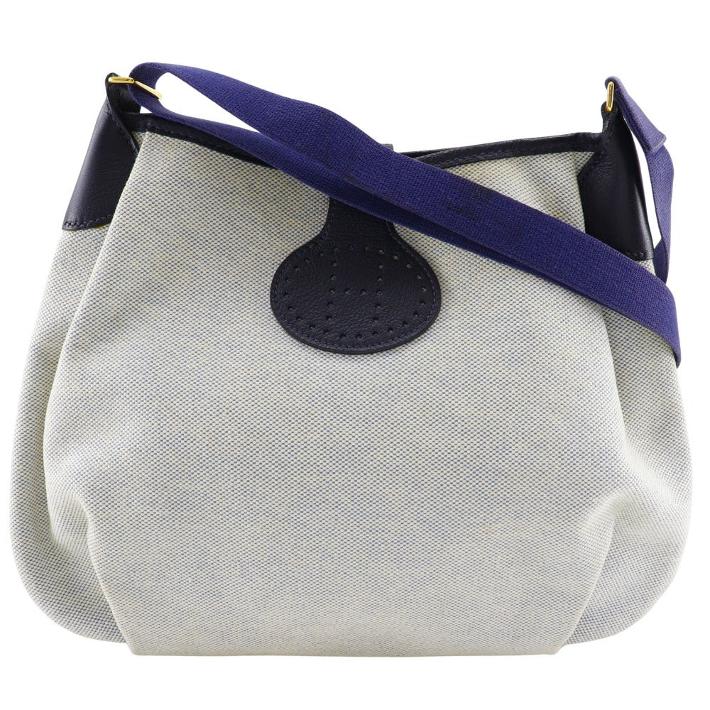 HERMES Shoulder Bag Tower ash Gray / navy Rodeo Women
