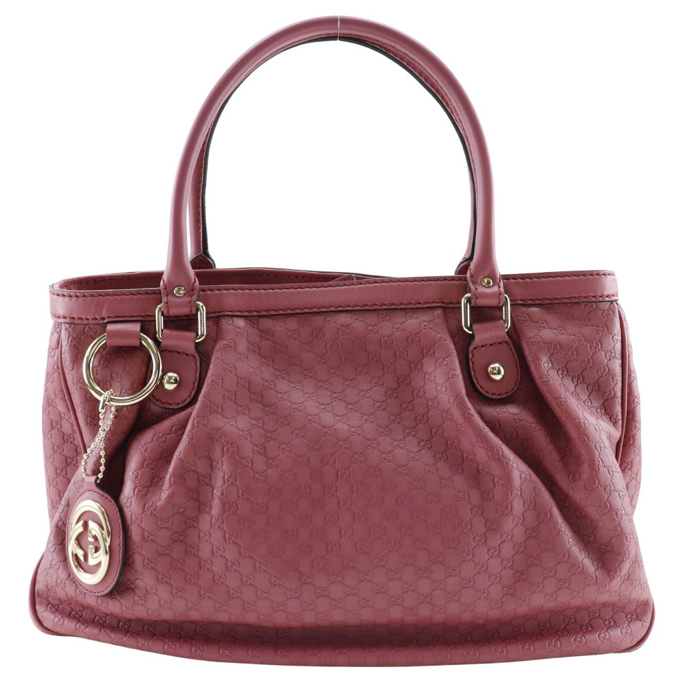 GUCCI Tote Bag 296835 }CN?Ob`V} Sima leather pink Micro Guccisima Sukey Women