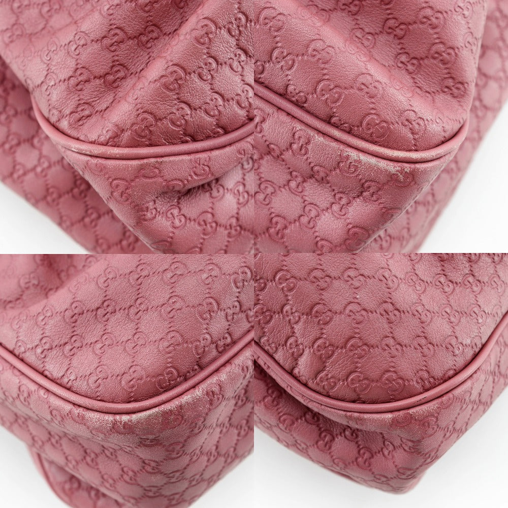 GUCCI Tote Bag 296835 }CN?Ob`V} Sima leather pink Micro Guccisima Sukey Women