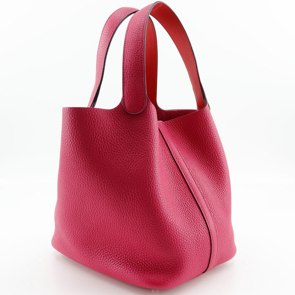 HERMES Handbag Togo pink Pico Tan Lock MM Women