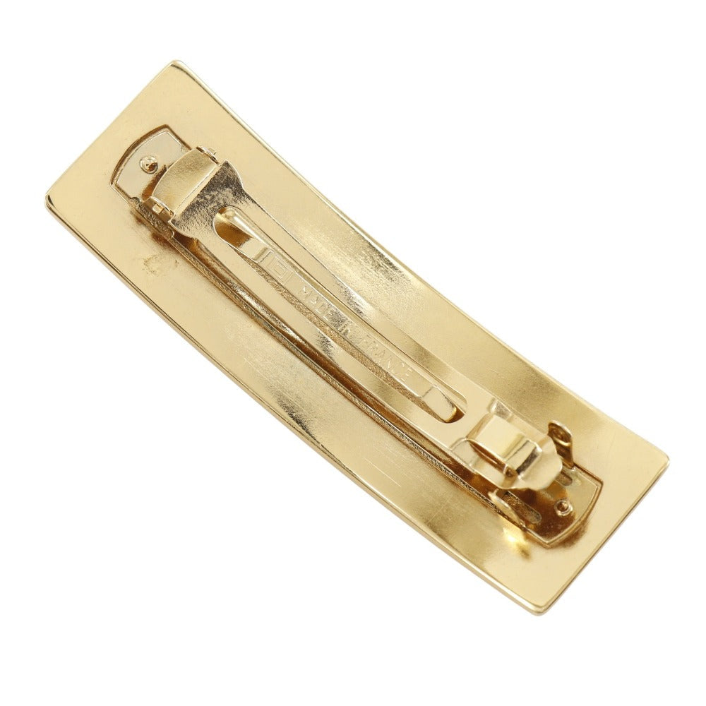 Chanel Logo Gold Plated Barrette Classic Flap Tote