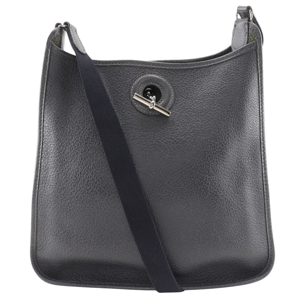 HERMES Shoulder Bag leather gray Vespa 28 Women