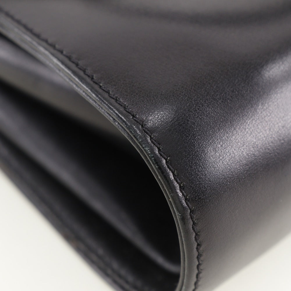 GUCCI Shoulder Bag Calfskin black 2-way clutch Old Gucci Women