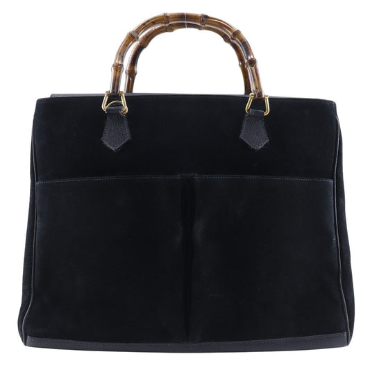 GUCCI Tote Bag Suede black Old Gucci Bang Boot Women