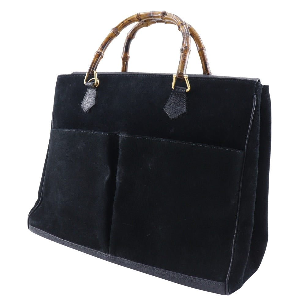 GUCCI Tote Bag Suede black Old Gucci Bang Boot Women