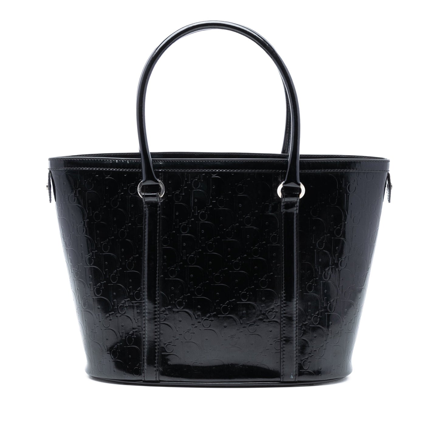 Black Dior Diorissimo Trotter Patent Tote