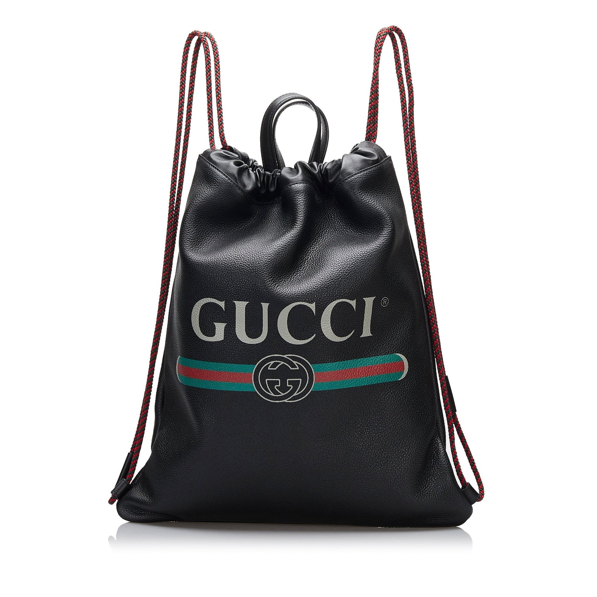 Gucci Black Leather Backpack