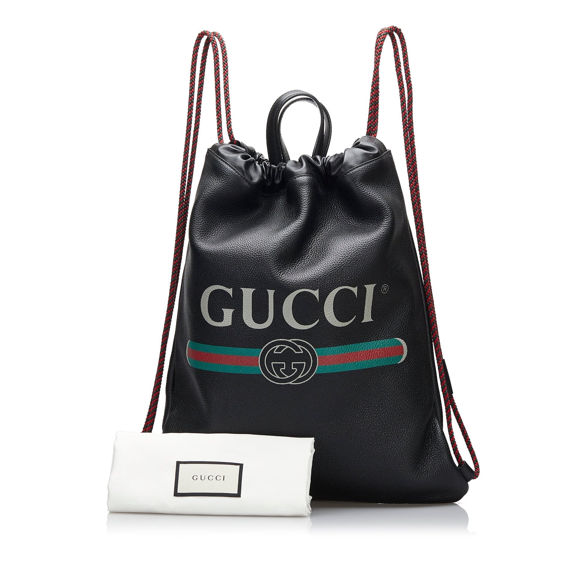 Gucci Black Leather Backpack