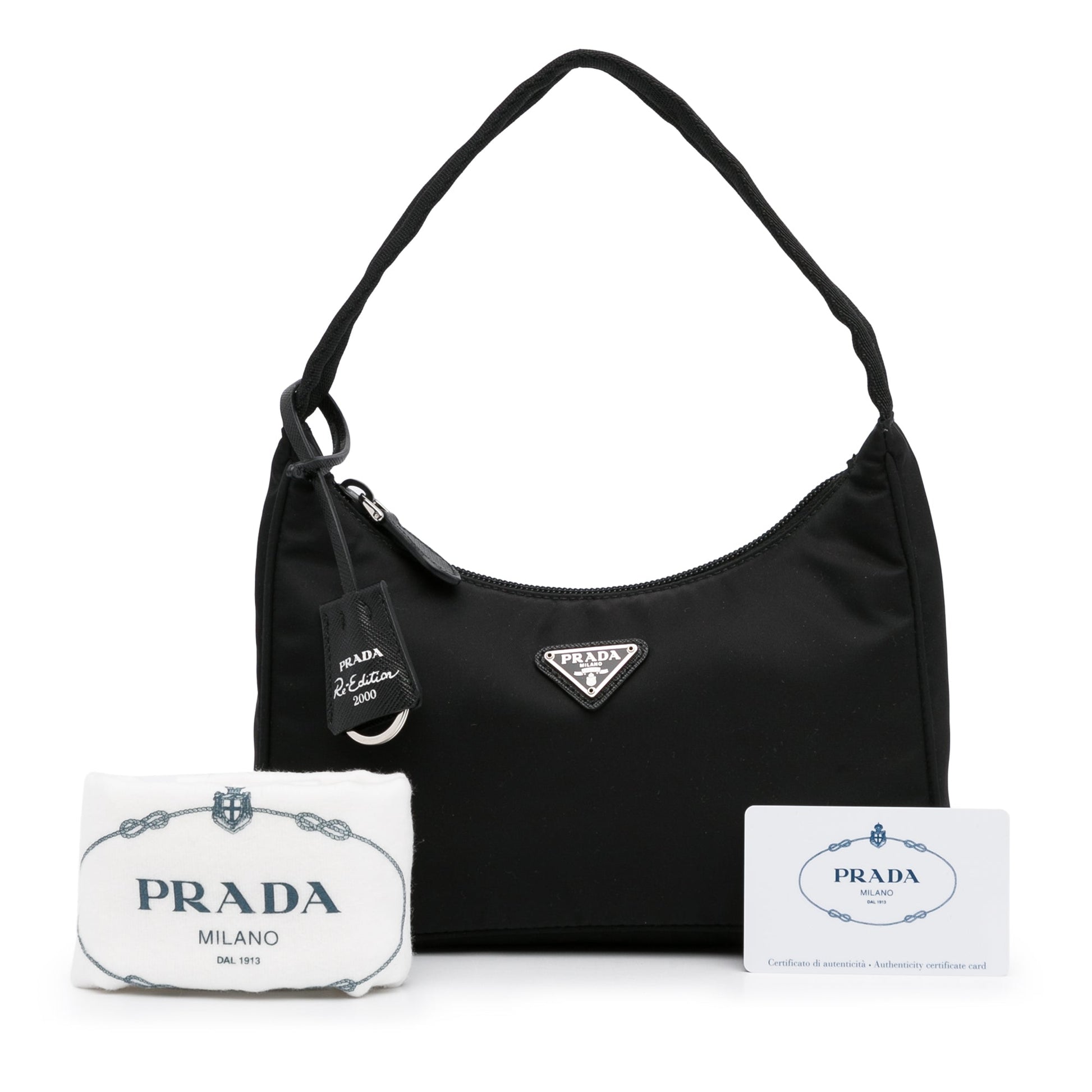 Prada Tessuto Re-Edition Black Nylon Luxury Handbag