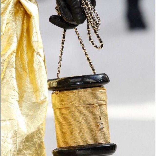Chanel Plexiglass Bobbin MinaudiÃ¨re Clutch Black Gold