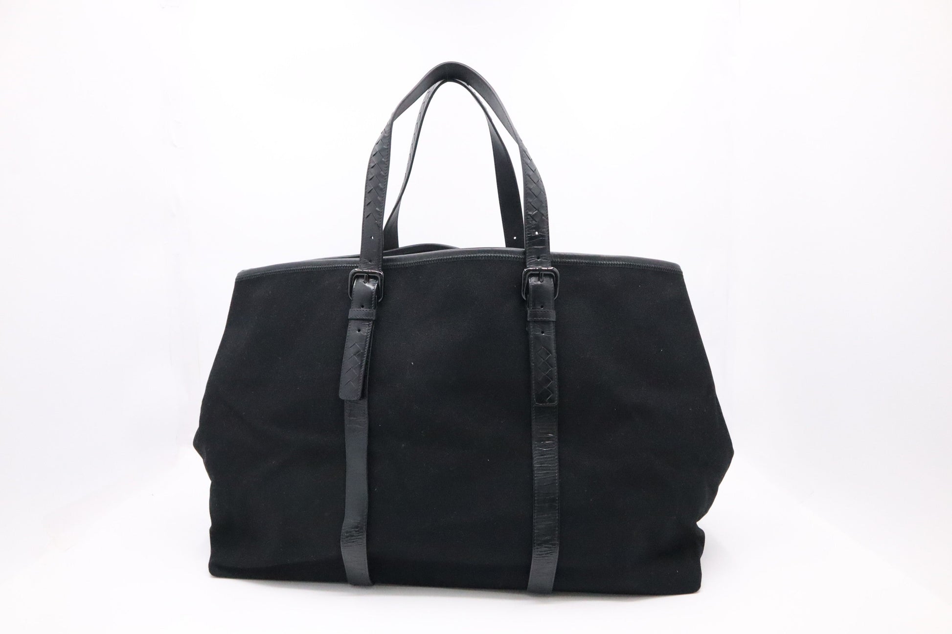 Bottega Veneta Travel Tote in Black Canvas