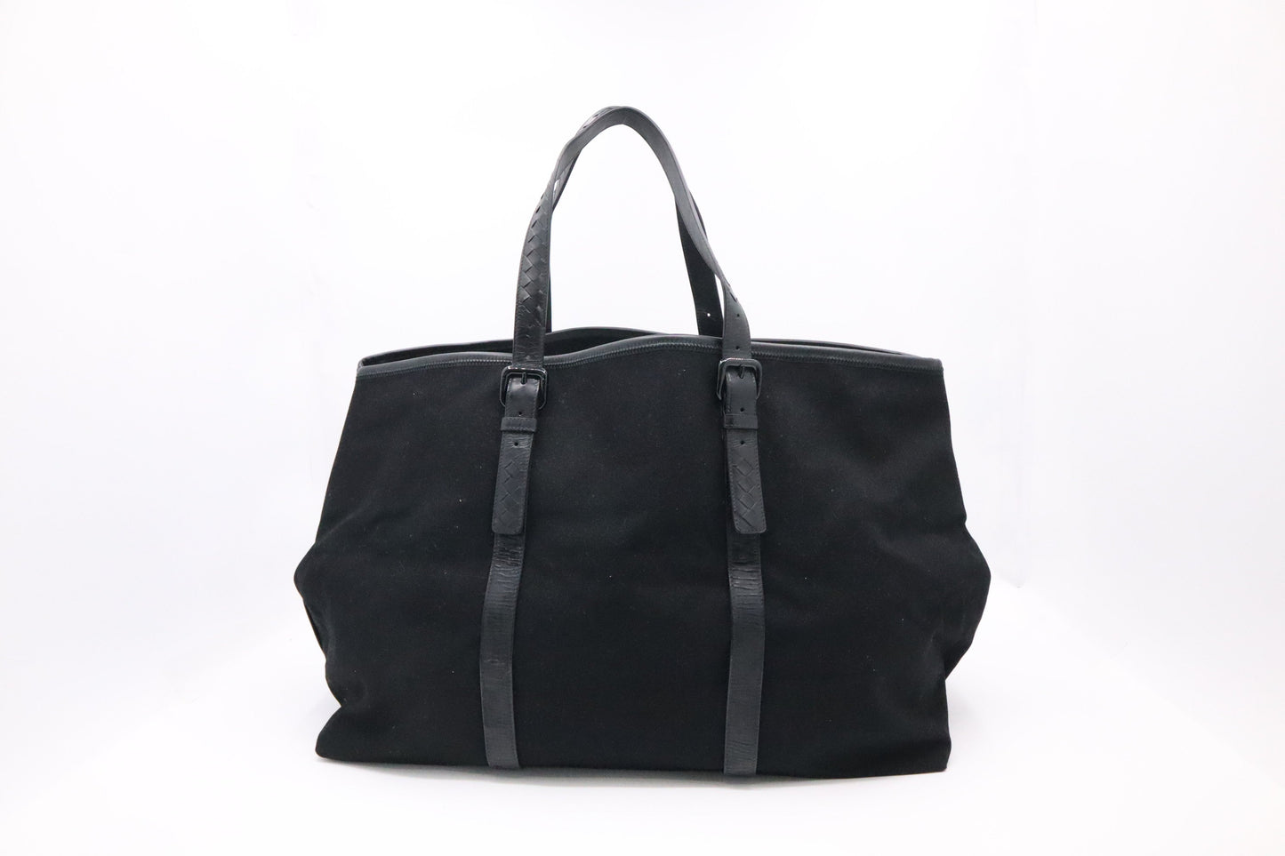 Bottega Veneta Travel Tote in Black Canvas
