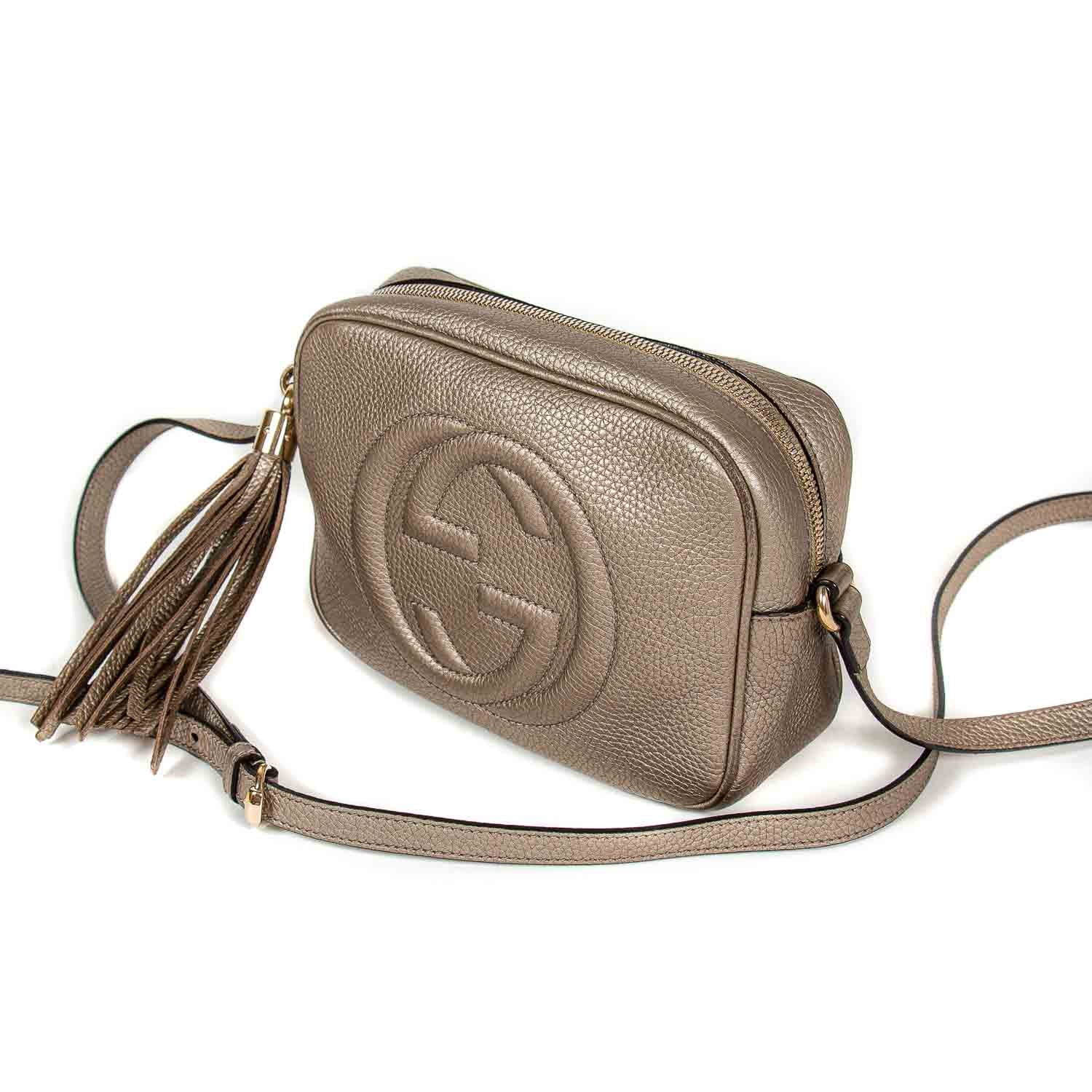 Gucci Soho Leather Canvas Shoulder Bag Style 4
