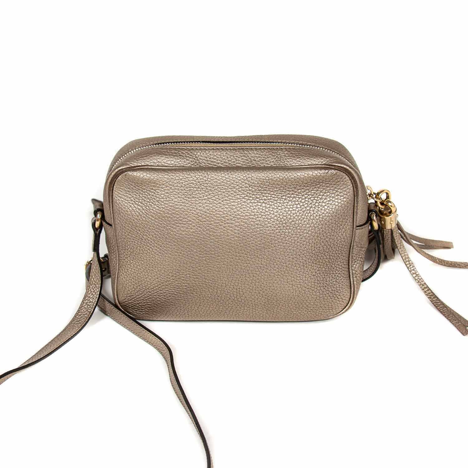 Gucci Soho Leather Canvas Shoulder Bag Style 4