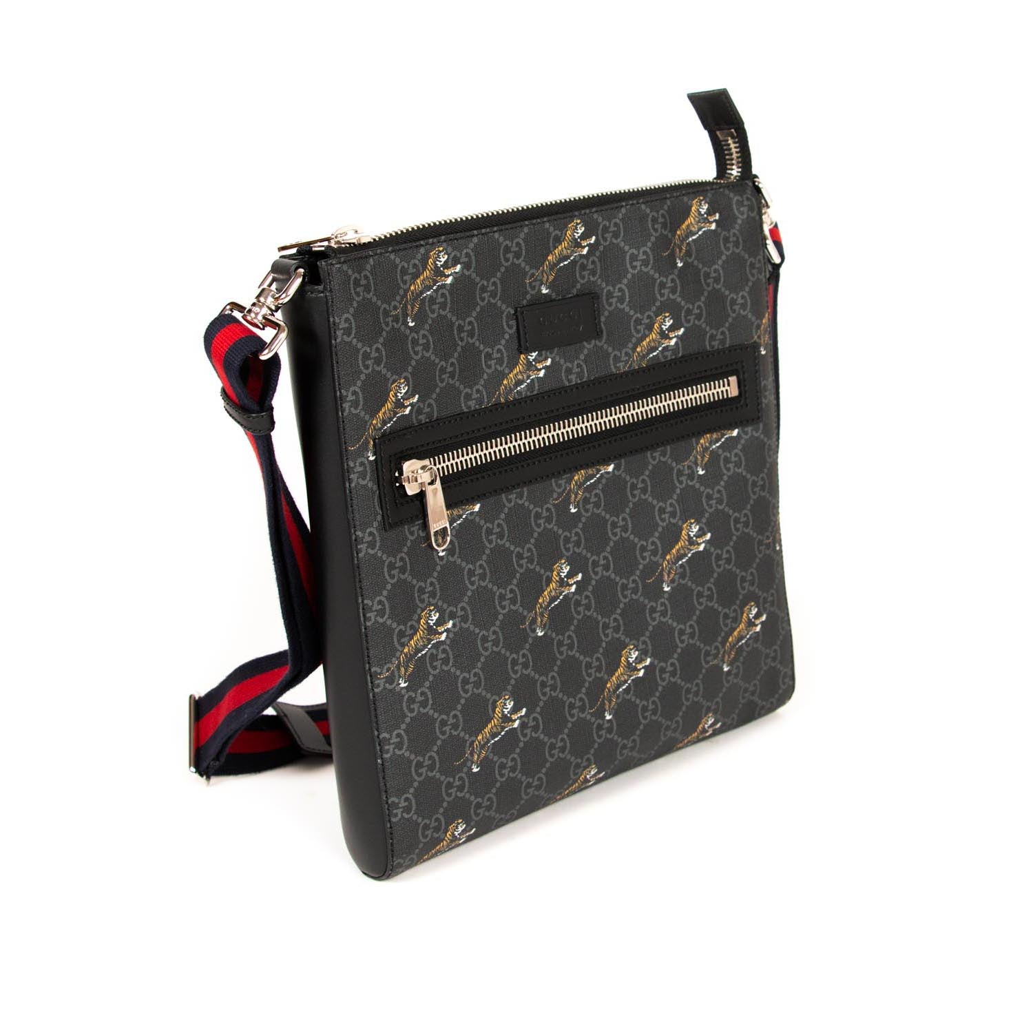 Gucci Leather Canvas Shoulder Bag Style 28