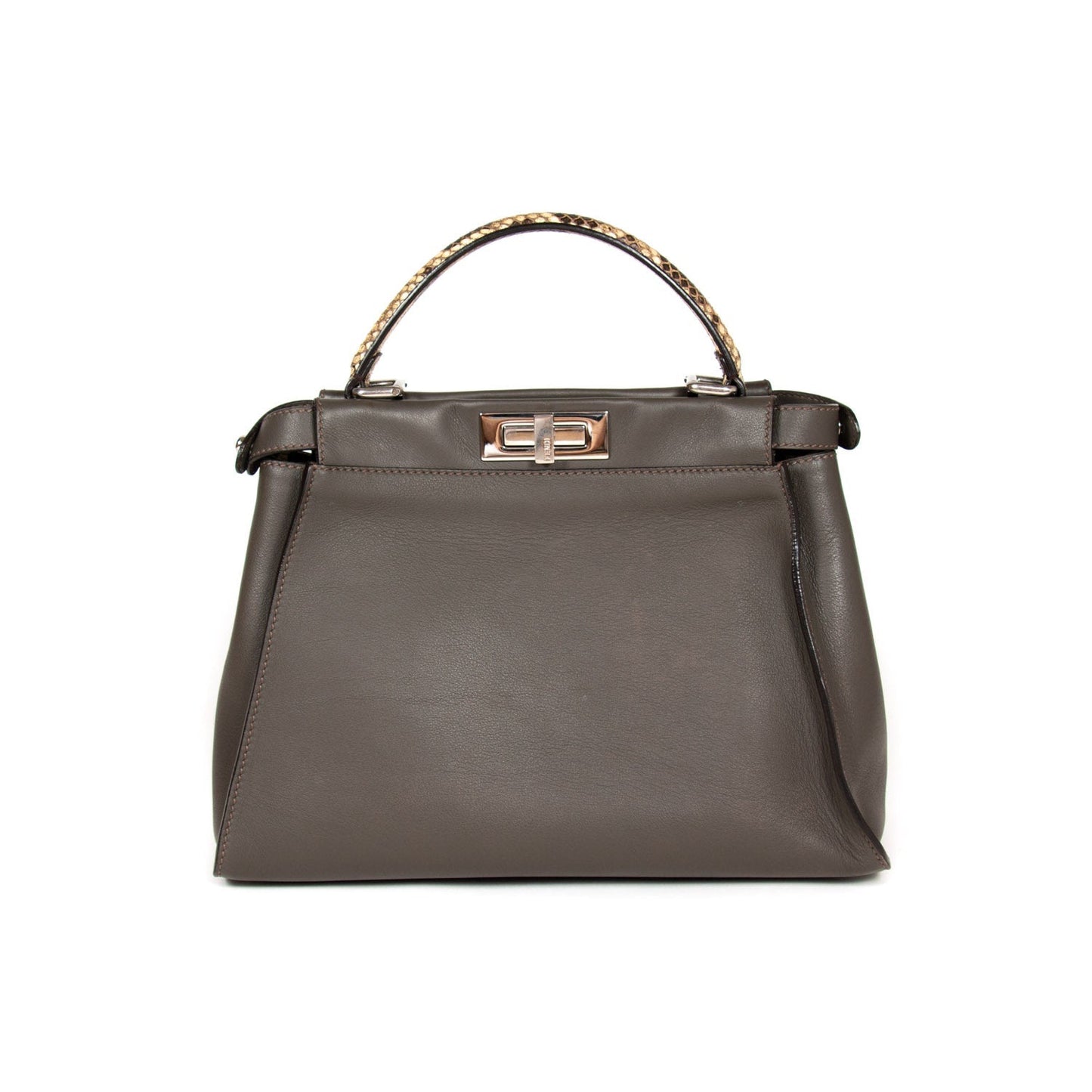 Fendi Python Trim Medium Peekaboo Bag