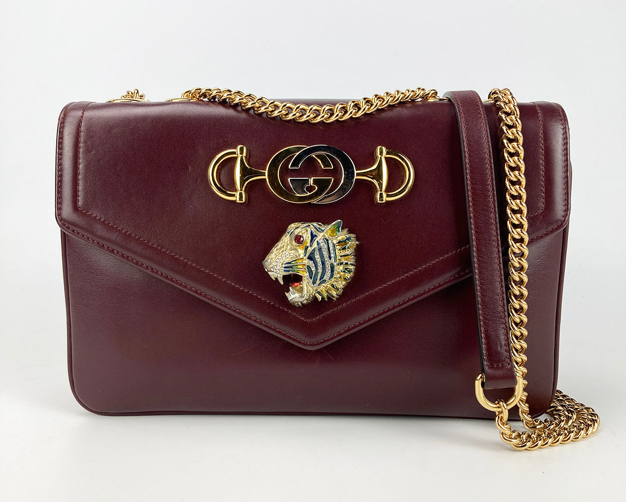 Gucci Leather Nylon Shoulder Bag Style 6