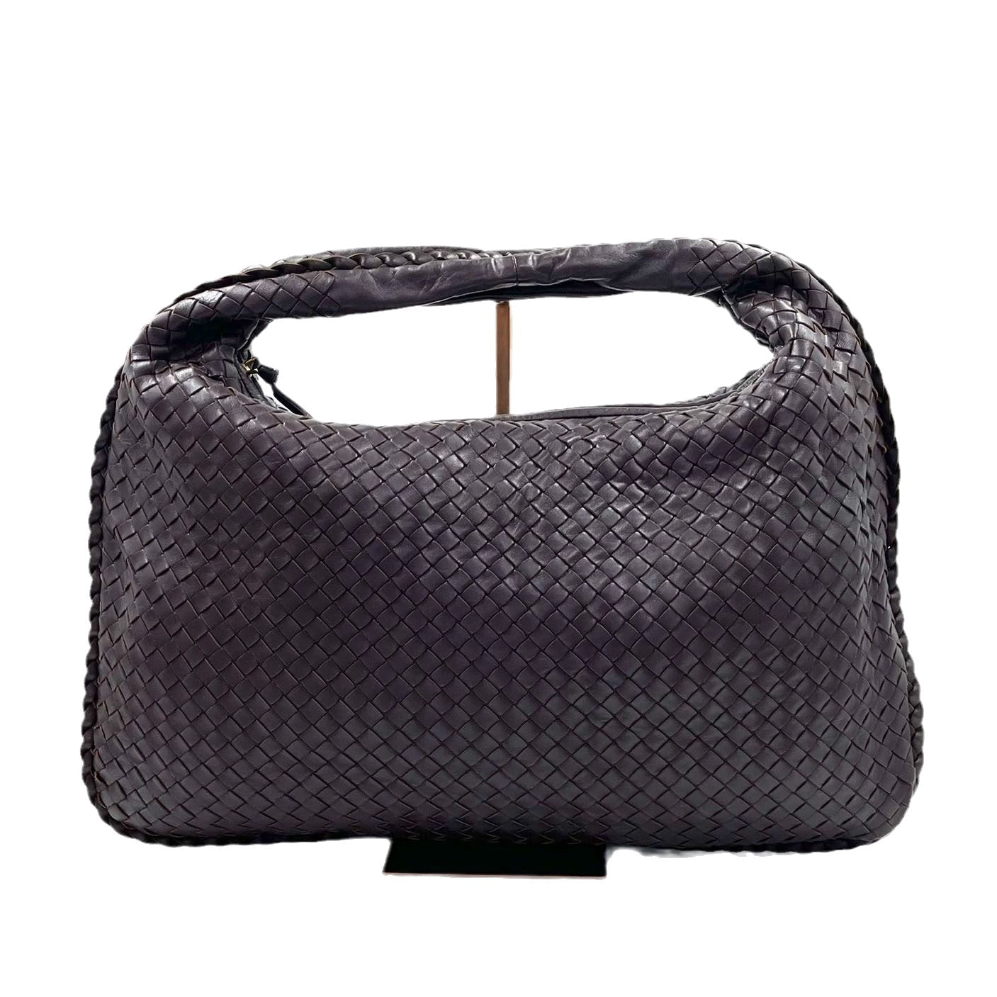 Bottega Veneta Hobo Bag Large Dark Brown Lambskin leather