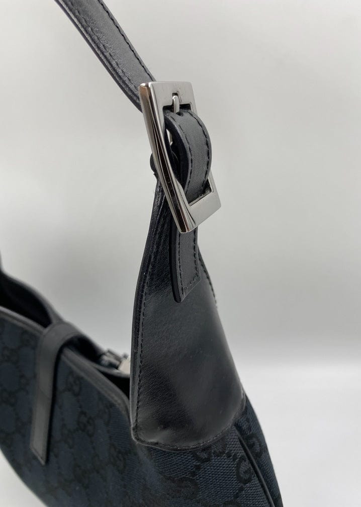 Gucci Jackie Leather Canvas Shoulder Bag Style 12