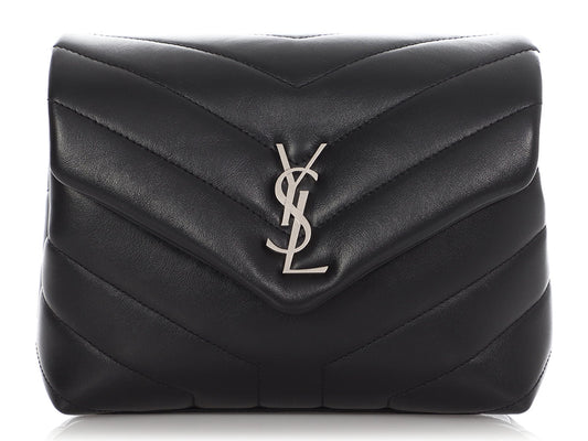 Saint Laurent Black MatelassÃÂ© Loulou Toy Bag