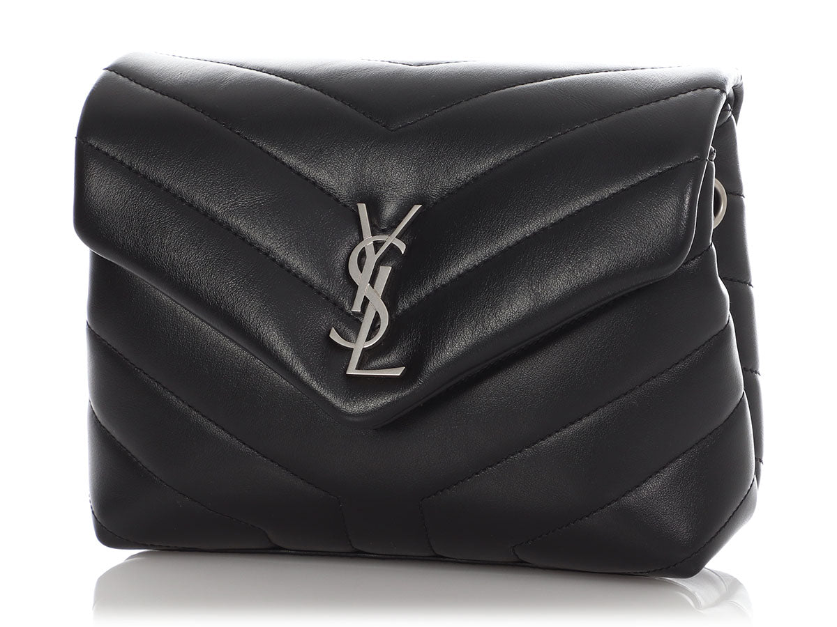 Saint Laurent Black MatelassÃÂ© Loulou Toy Bag
