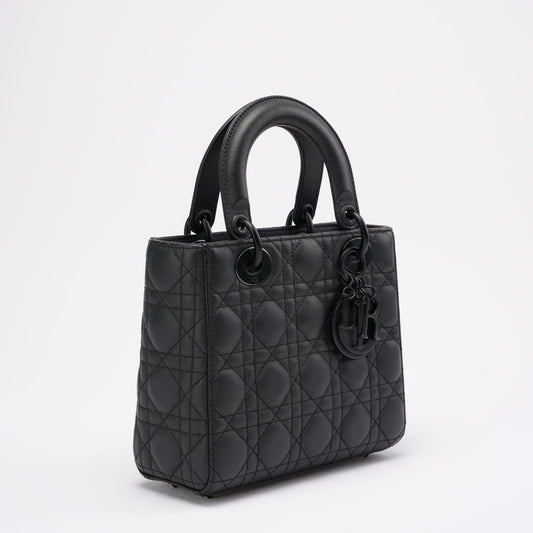 Christian Dior Matte Black Small Lady Dior Bag 2020