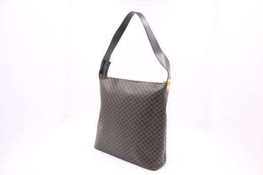 Celine Shoulder Bag in Black Macadam Canvas