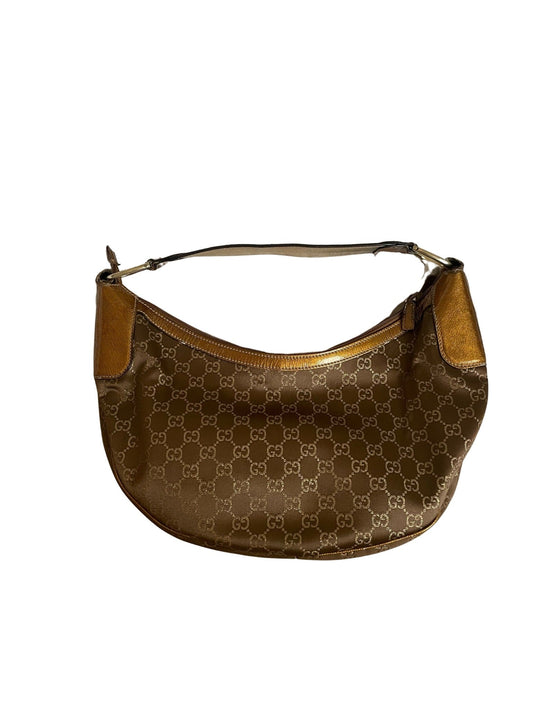 Gucci Leather Canvas Handbag