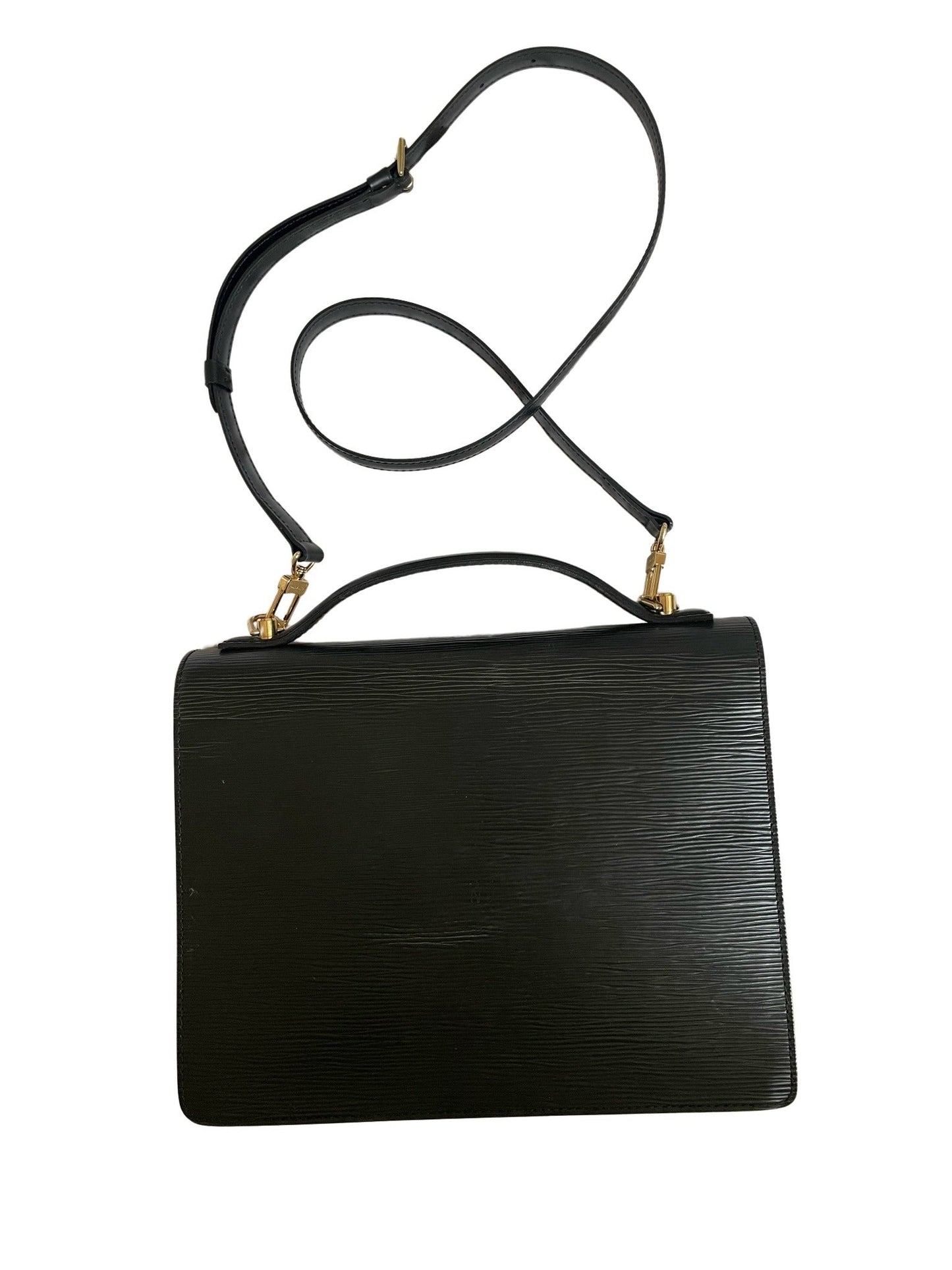 Louis Vuitton Monceau Black Epi Bag