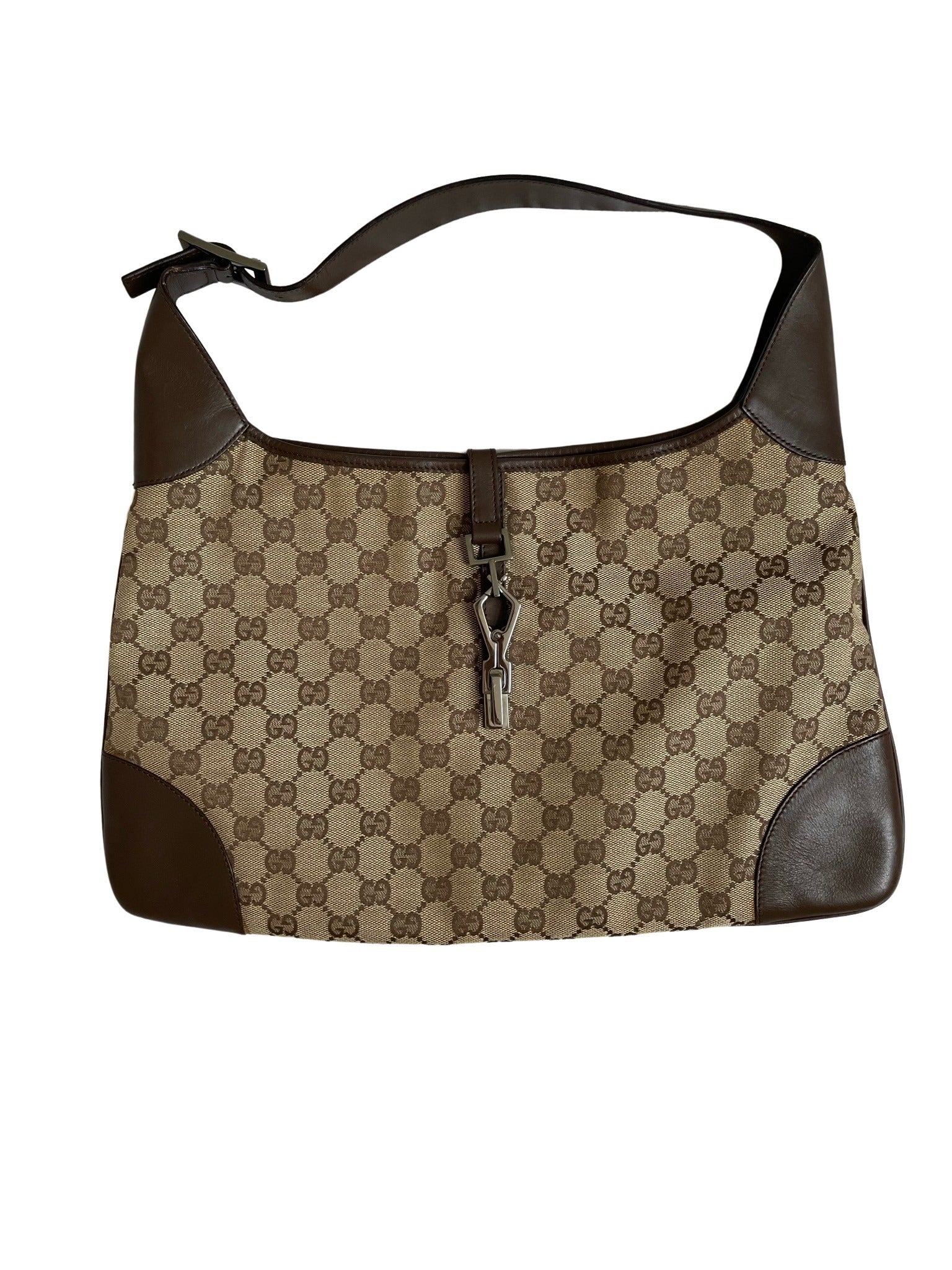 Gucci Lou Nylon Leather Shoulder Bag