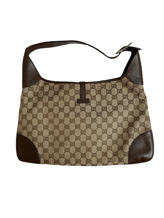 Gucci Lou Nylon Leather Shoulder Bag