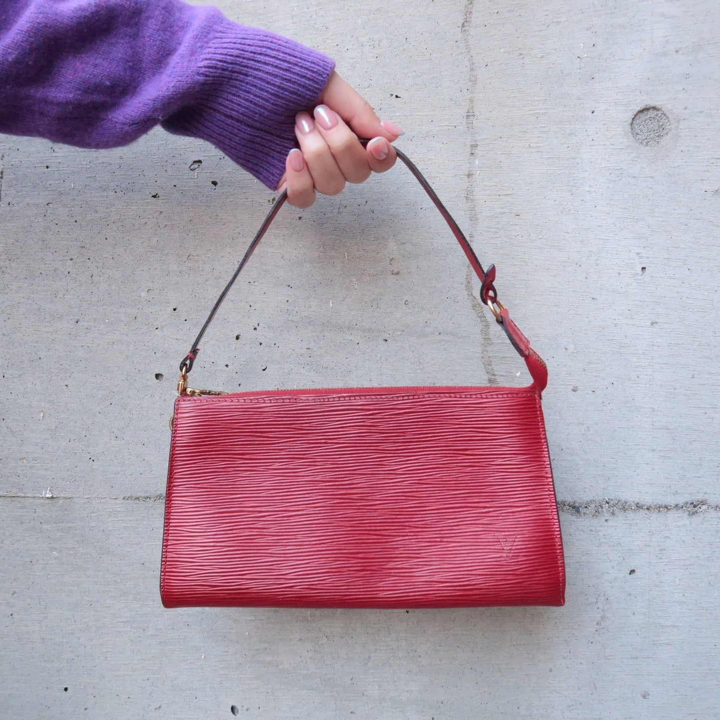 Louis Vuitton Epi Pochette Accessoires Pouch Castilian Red M52947
