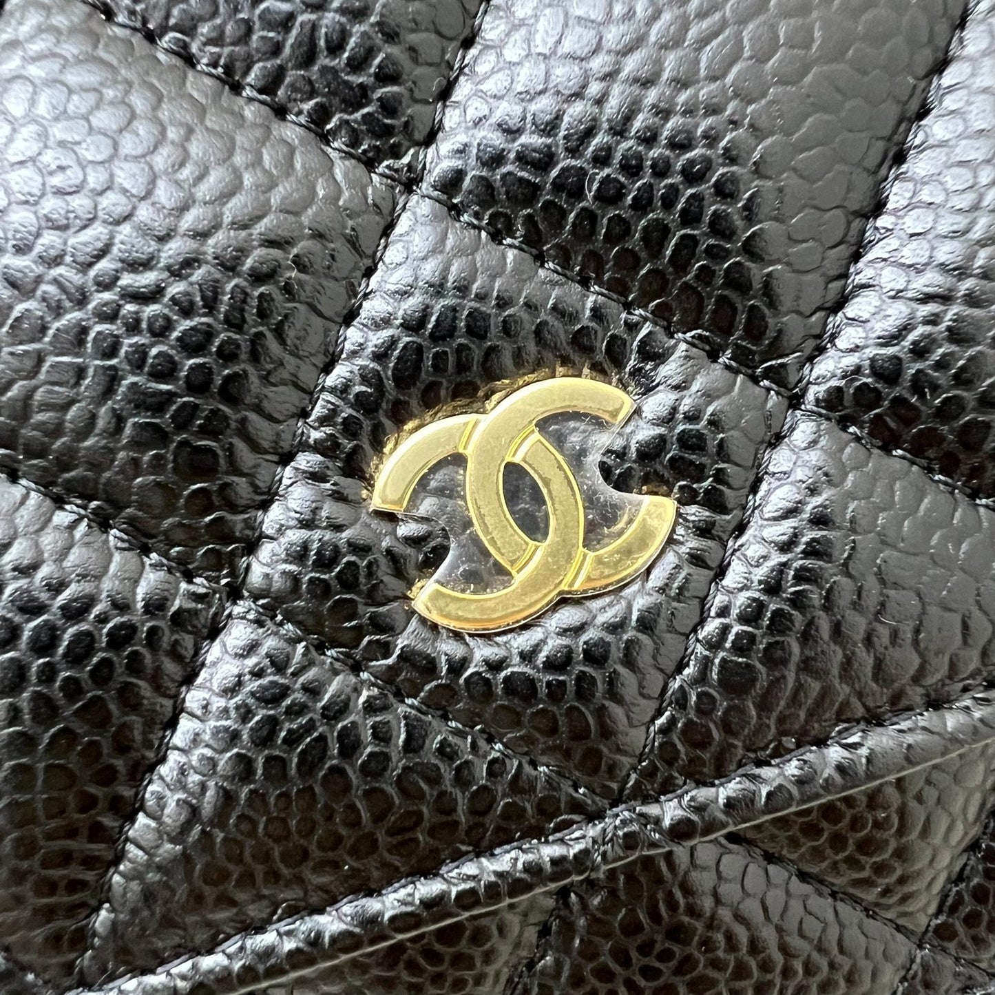Chanel Classic Wallet on Chain WOC in Black Caviar and GHW Crossbody