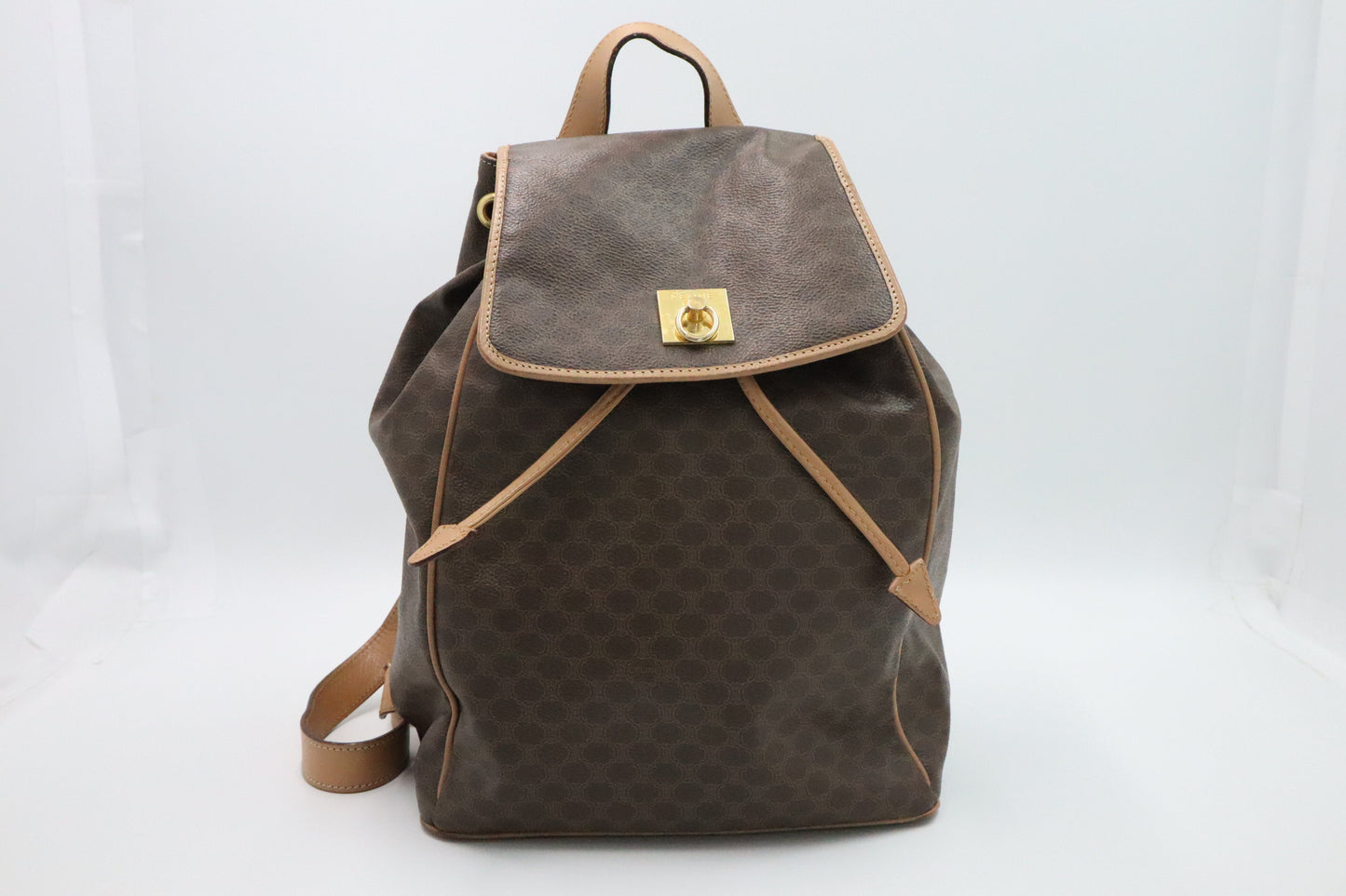 Celine Backpack in Brown Macadam Canvas