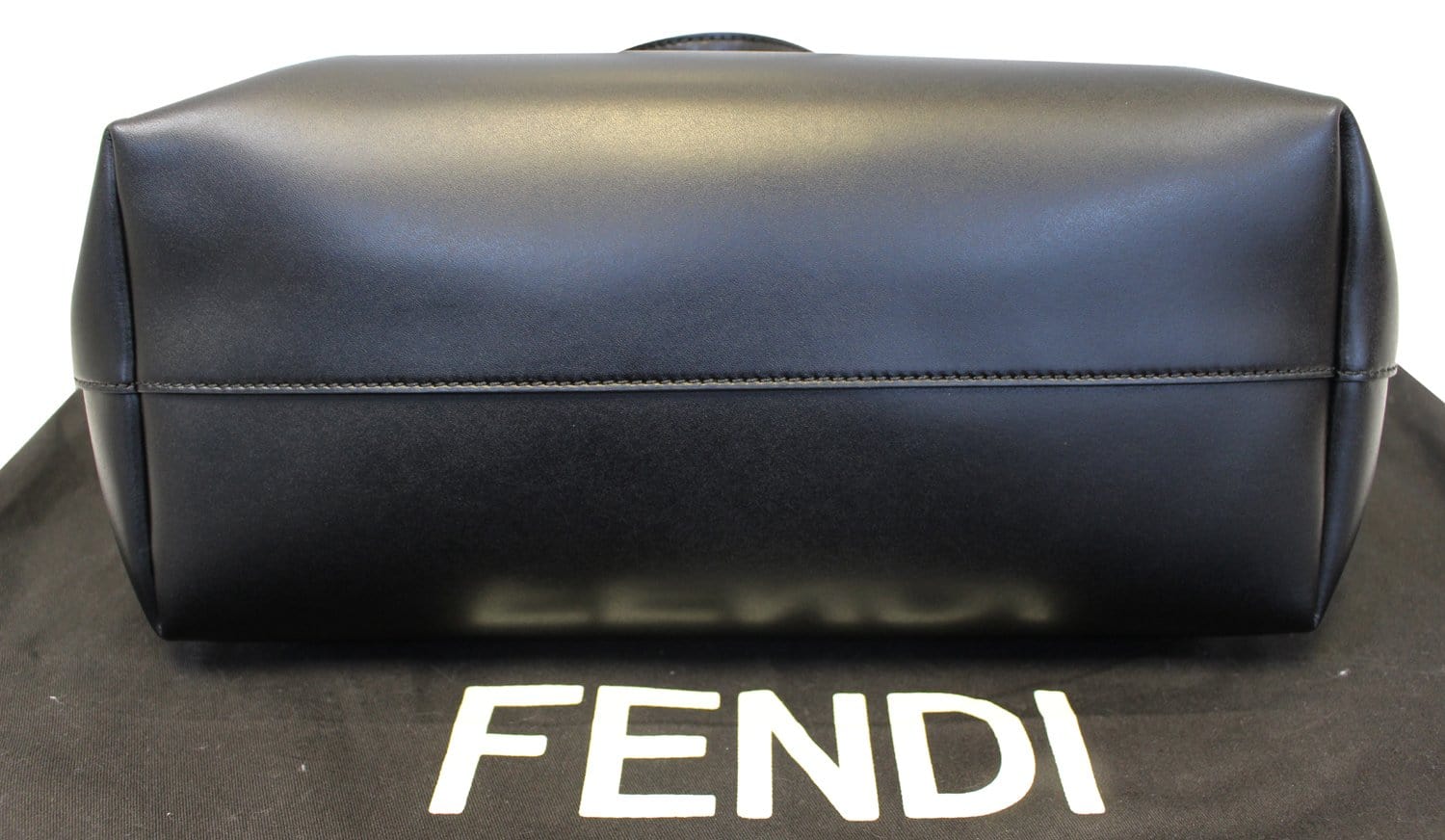 FENDI Zucca Black Burgundy Monogram Canvas Hobo Bag