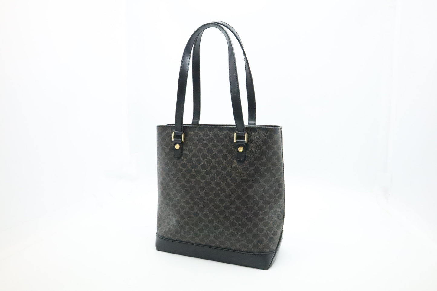 Celine Shoulder Bag in Black Macadam Canvas
