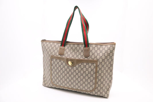 Gucci Plus Sherry Line Tote in GG Canvas