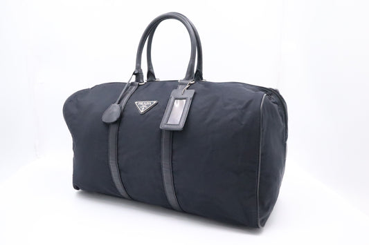 Prada Duffle Bag in Navy Nylon Canvas