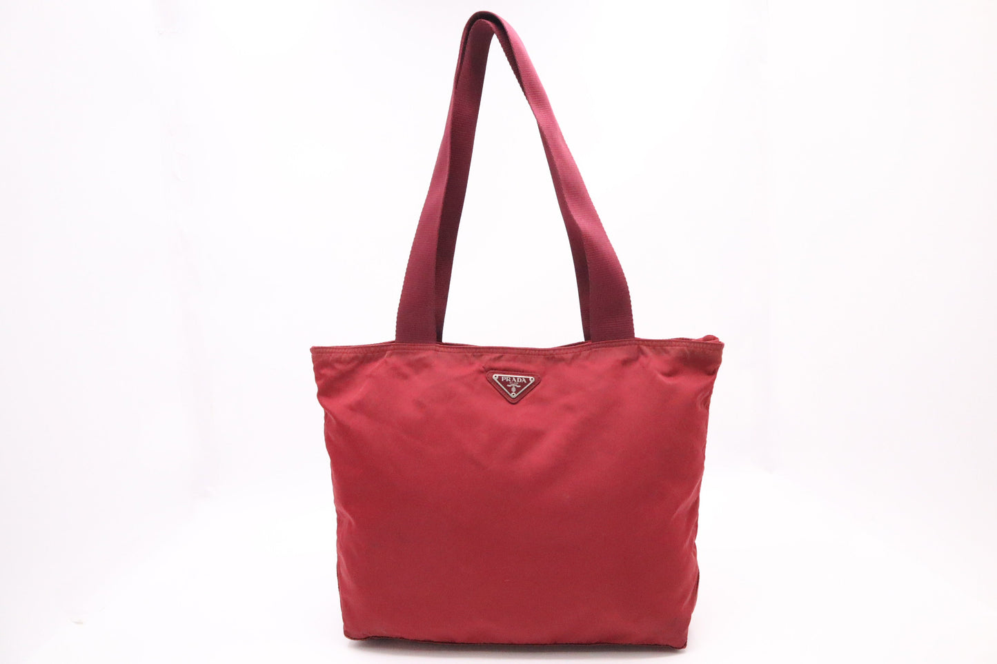 Prada Tote in Burgundy Nylon