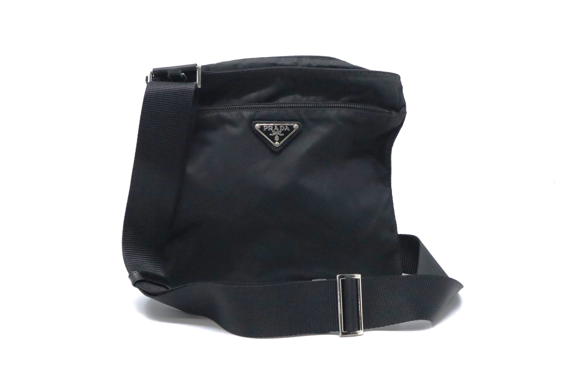 Prada Square Crossbody in Black Nylon - Style 2