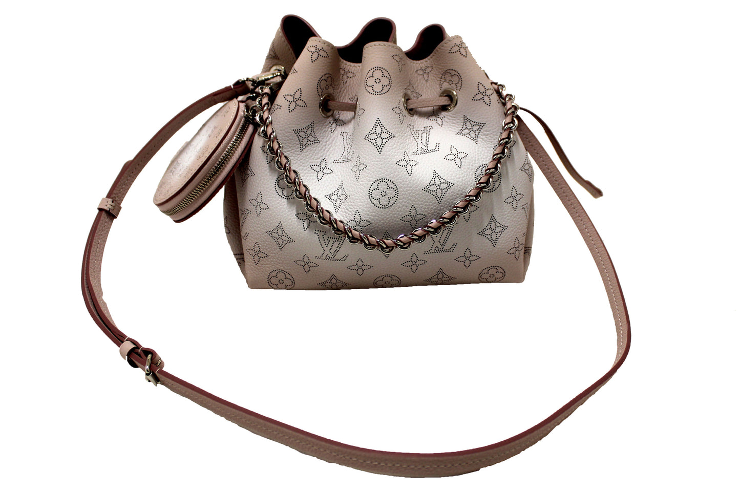 NEW Louis Vuitton Pink/White Ombre Monogram Mahina Leather Bella Tote Bag
