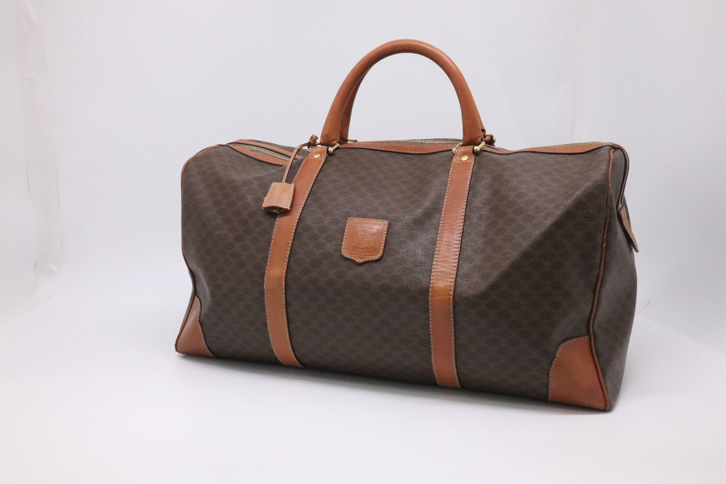 Celine Duffle Bag in Brown Macadam Canvas