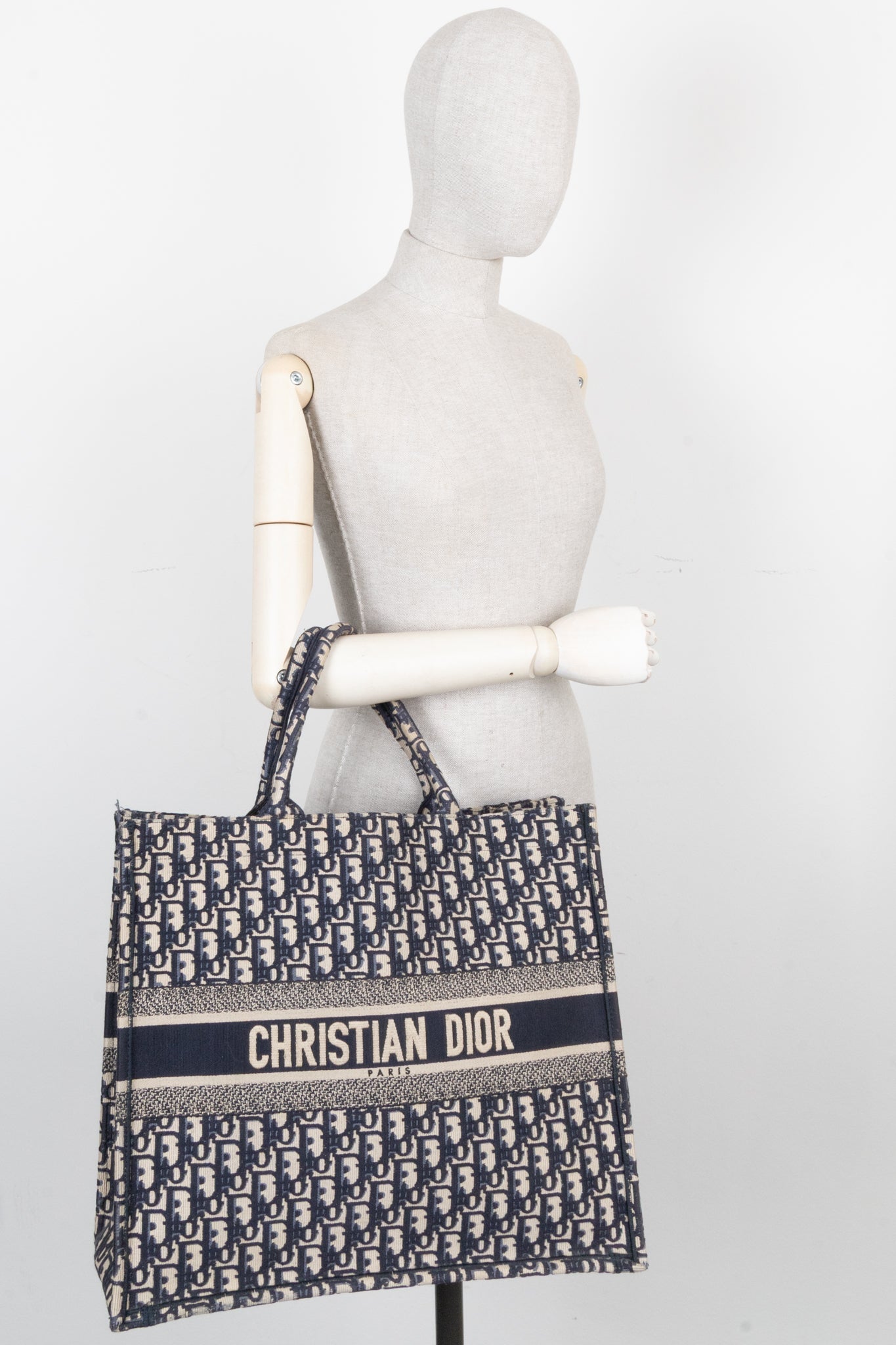 CHRISTIAN DIOR Book Tote Large Oblique Blue