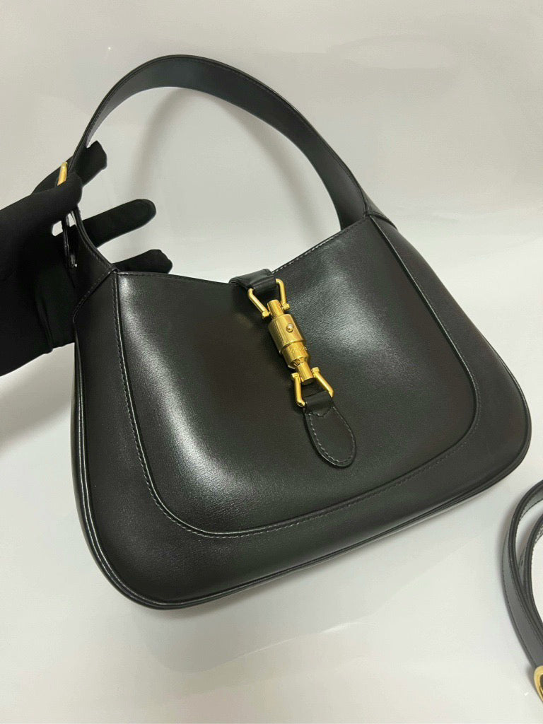 Gucci Jackie 1961 Black Leather Bag No Strap