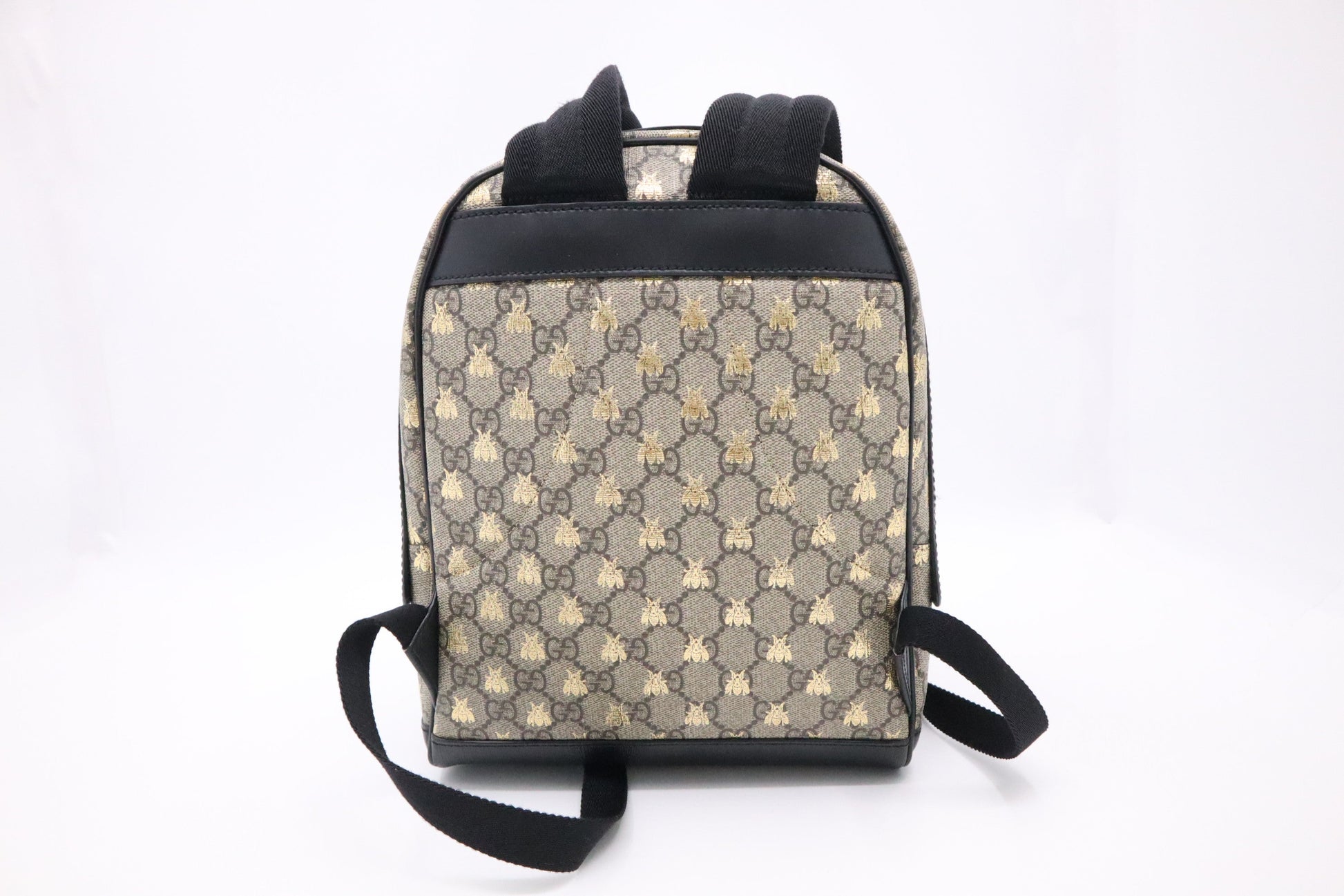 Gucci Small Backpack in GG Supreme Canvas with Bees